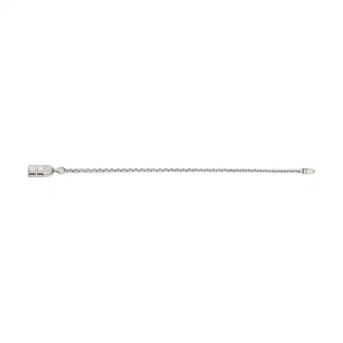 HERMES Brand Logo Diamond Bracelets Women's Silver