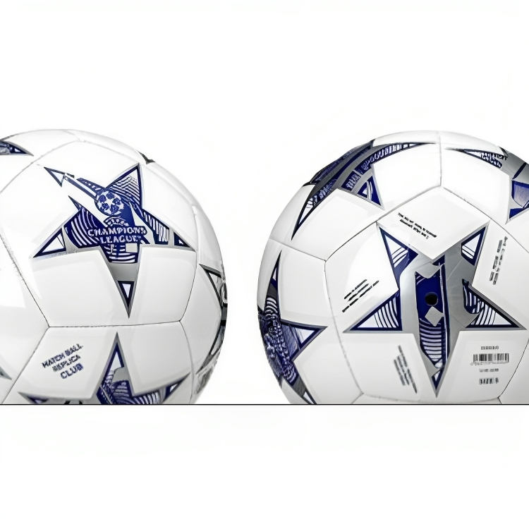 Adidas Size 5 Soccer Ball Pu Machine Stitched Soccer Ball Unisex White Blue