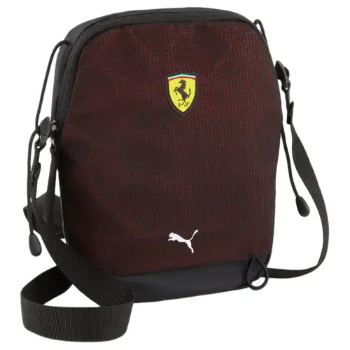 PUMA Polyester Crossbody Bag, Shoulder Bag Regular Men's Black & Red