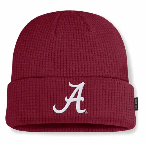 Nike Embroidery Letter Acrylic Beanies Unisex Red