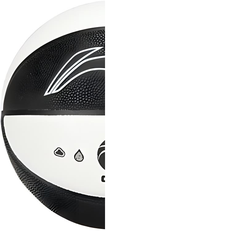 Li Ning Rubber Basketball Black White Size 7, Size 6 Size 5 Training Competition Unisex