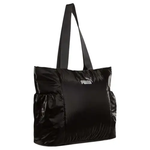 PUMA Nylon Blend With Polyurethane Tote Bag, Shopping Bag, Shoulder Bag, Handbag Large Unisex Black