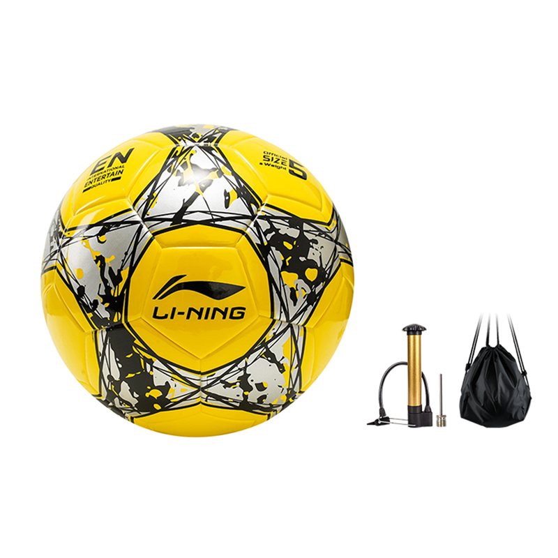 Li Ning Size 5 Soccer Ball TPU Seamless Thermal bonding Unisex Bright Yellow