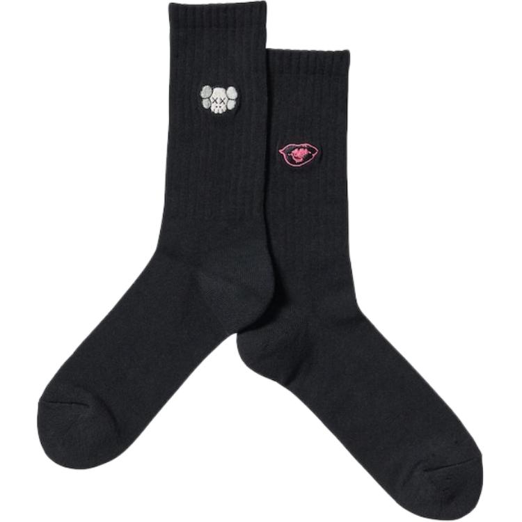 UNIQLO KAWS X WARHOL Crew Socks Unisex 1 Pack Black