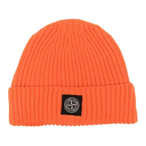 STONE ISLAND Logo-Patch Knitted Beanie