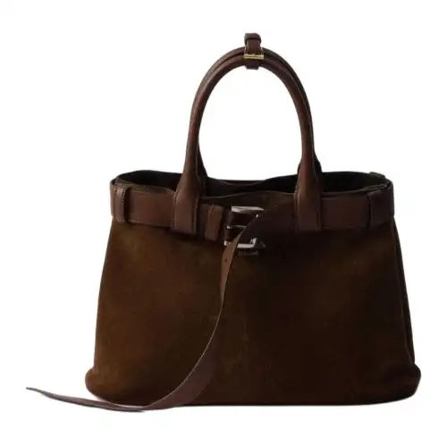 PRADA Leather Shoulder Bag, Crossbody Bag, Handbag Medium Women's Cocoa Brown