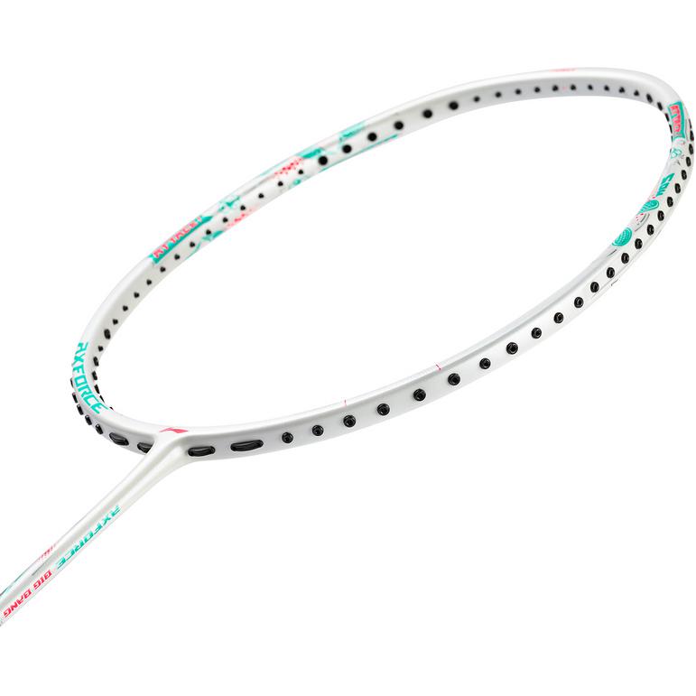LiNing Thunder BIGBANG Full Carbon Badminton Rackets Offensive Type Heavy Head, Stiff Shaft Professional 4U Pearl White