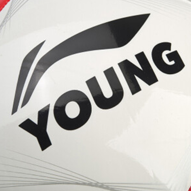Li Ning Size 5 Soccer Ball Pu Machine Stitched Soccer Ball Unisex White