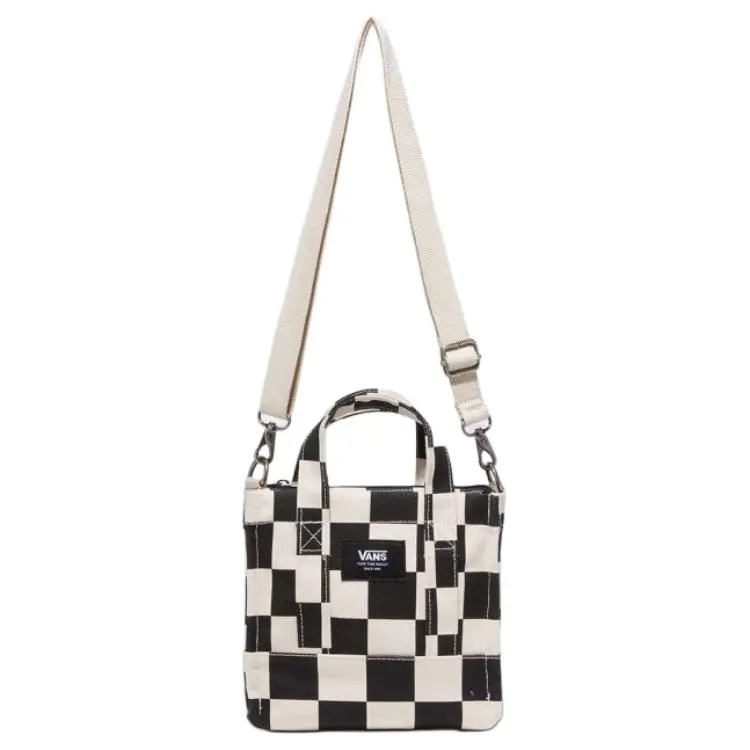 Vans Puma Cotton Tote Bag, Shopping Bag, Shoulder Bag, Crossbody Bag, Handbag Mini Unisex White & Black
