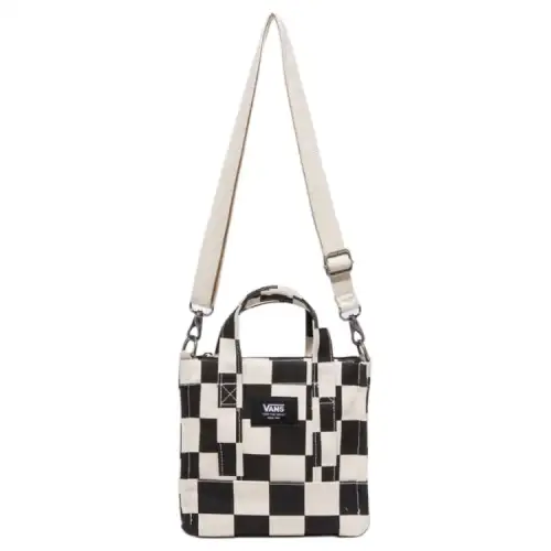 Vans Puma Cotton Tote Bag, Shopping Bag, Shoulder Bag, Crossbody Bag, Handbag Mini Unisex White & Black