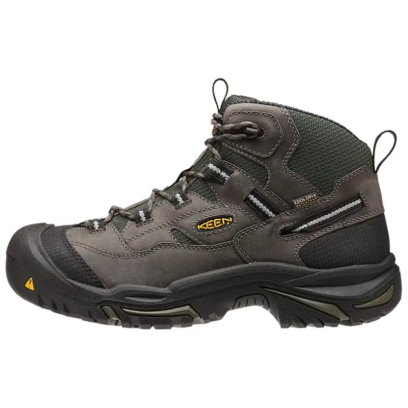 Keen UTILITY BRADDOCK MID WP Leather Comfortable Non Slip And Waterproof Mid top Outdoor Shoes Men's Umber