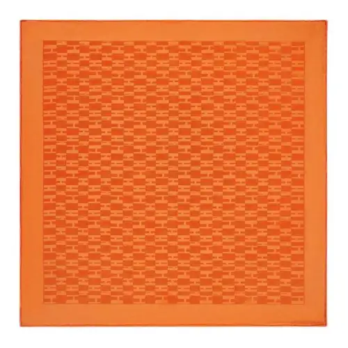 HERMES Silk Cocoon Scarves Men's Orange