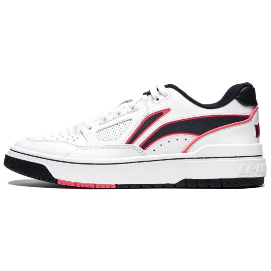 LINING Rookie Skateboard Shoes Unisex Low-Top Standard White/Guangdong Blue