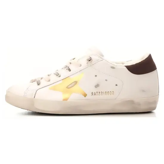 Golden Goose Super Star Gold Star White Gold Women's