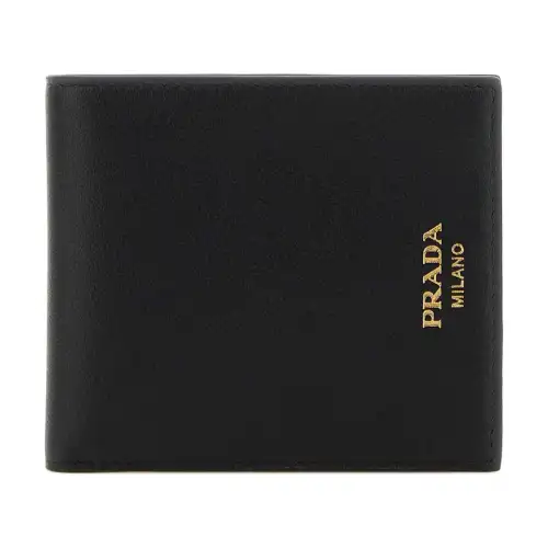 PRADA Leather Wallet Men's Black