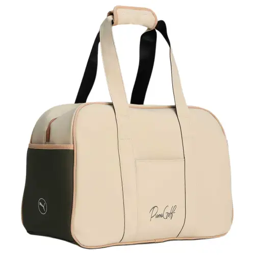PUMA Synthetic Leather Boston Handbag Unisex Warm White