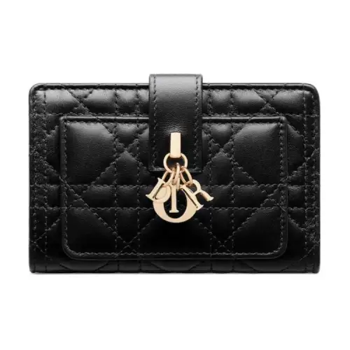 DIOR My Dior Lambskin Wallet Women's Black