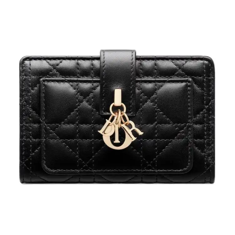 DIOR My Dior Lambskin Wallet Women's Black