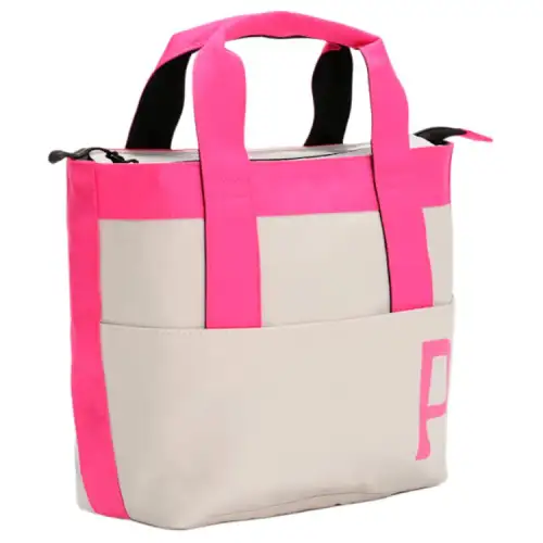 PUMA Polyester Tote Bag, Shopping Bag, Handbag Unisex Gray & Garnet Red