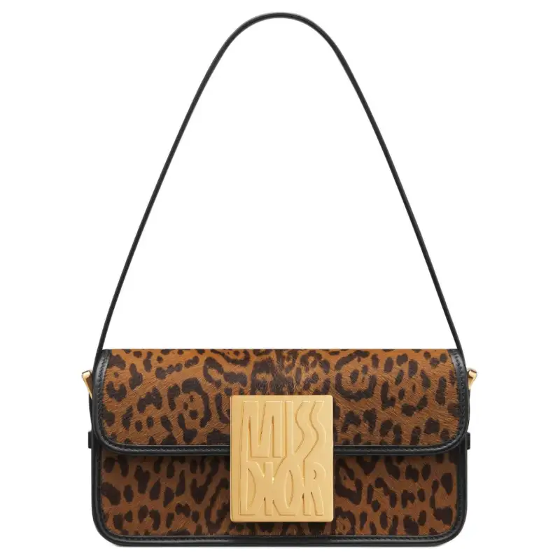 DIOR Miss Dior Ponyhair Handbag, Shoulder Bag Women's Brown