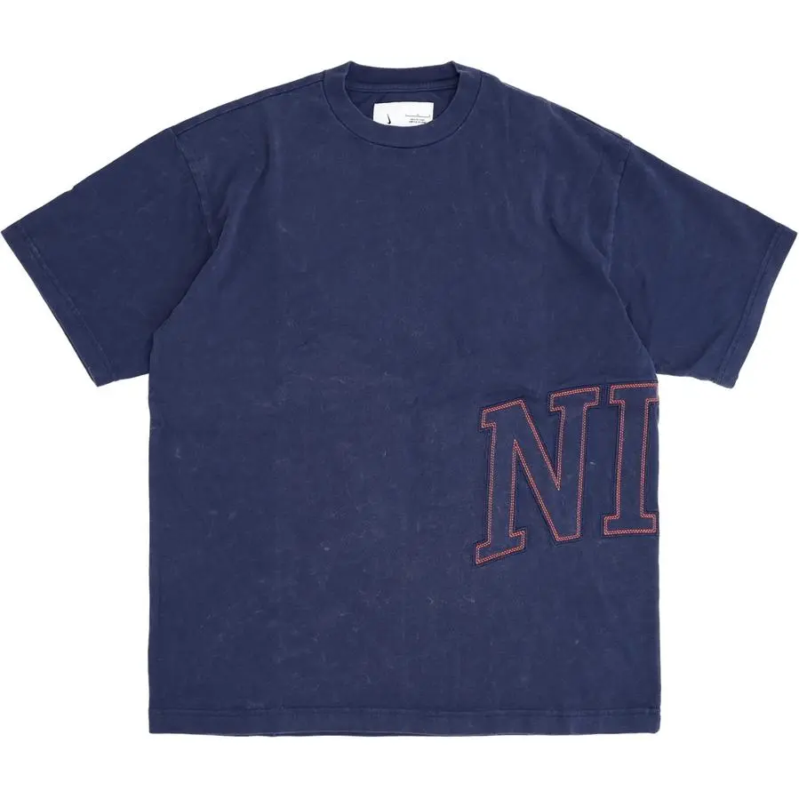 Nike T-Shirts Unisex Blue Crew Neck Moderate Straight Fit