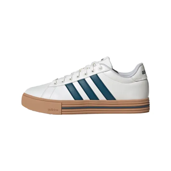 Adidas Anti Slip Wear Resistant Low Top Skateboard Shoes Unisex White Green Yellow