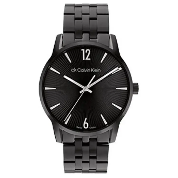 CALVIN KLEIN Wrist Watches Quartz Movement Steel Strap 40mm Black Dial Men's Watches