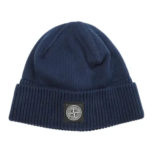 STONE ISLAND Cotton Beanies Men's Blue
