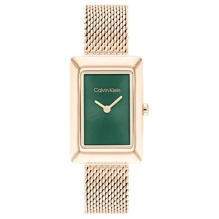CALVIN KLEIN Wrist Watches Quartz Movement Steel Strap 22.9mm Green Dial Women's Watch