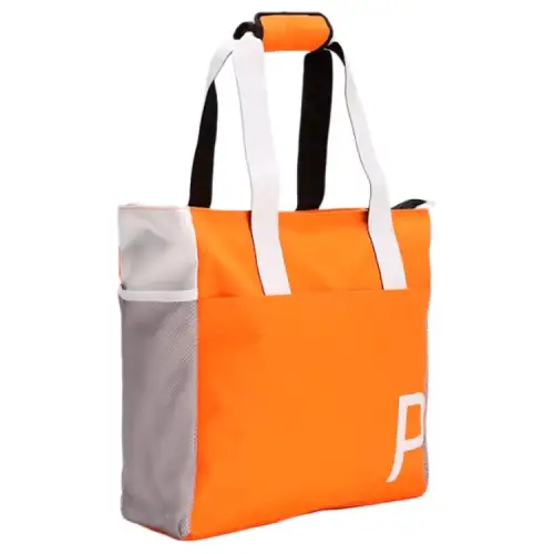 PUMA Polyester Tote Bag, Shopping Bag, Handbag Unisex Orange & White