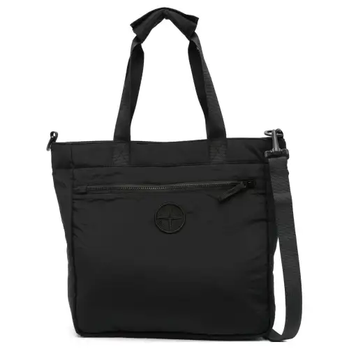 STONE ISLAND Compass-Embroidered Top Handle Bag