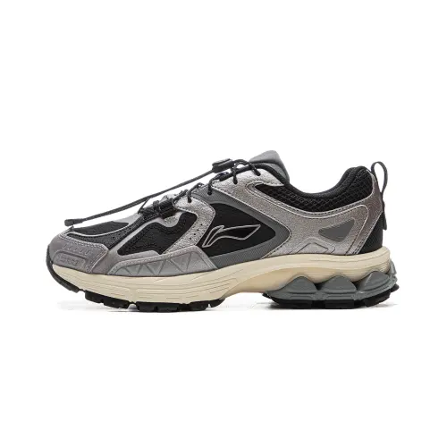 Li Ning Fuyao 2.0 Trail V2 Slip Resistant Abrasion Resistant Low top Running Shoes Women's Black Gray