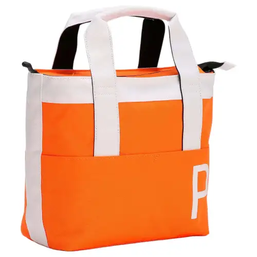 PUMA Polyester Tote Bag, Shopping Bag, Handbag Unisex White & Orange