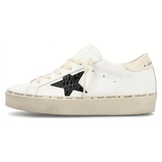 Golden Goose Hi Star White Black Star Women's