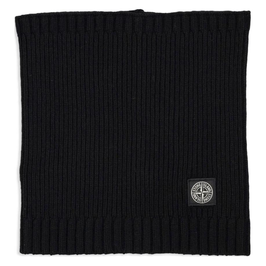 STONE ISLAND Junior Logo Patch Ribbed Scarf