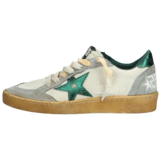 Golden Goose Ball Star Stylish Skateboarding Shoes Women's Gray White Vintage Version