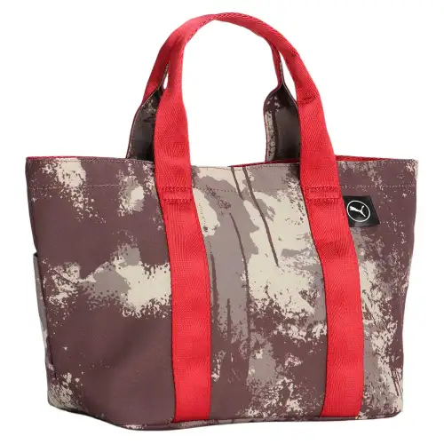 PUMA Polyester Tote Bag, Shopping Bag, Handbag Regular Unisex Dark Coffee & Brown & Dark Red