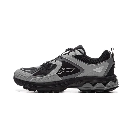 LINING Support 2.0 Trail V2 Running Shoes Men Low-Top Black Gray Color