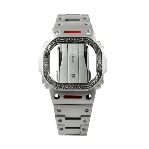 Casio, protective case stainless steel, modified bracelet, watch, accessories for men and women, material, 5600 series