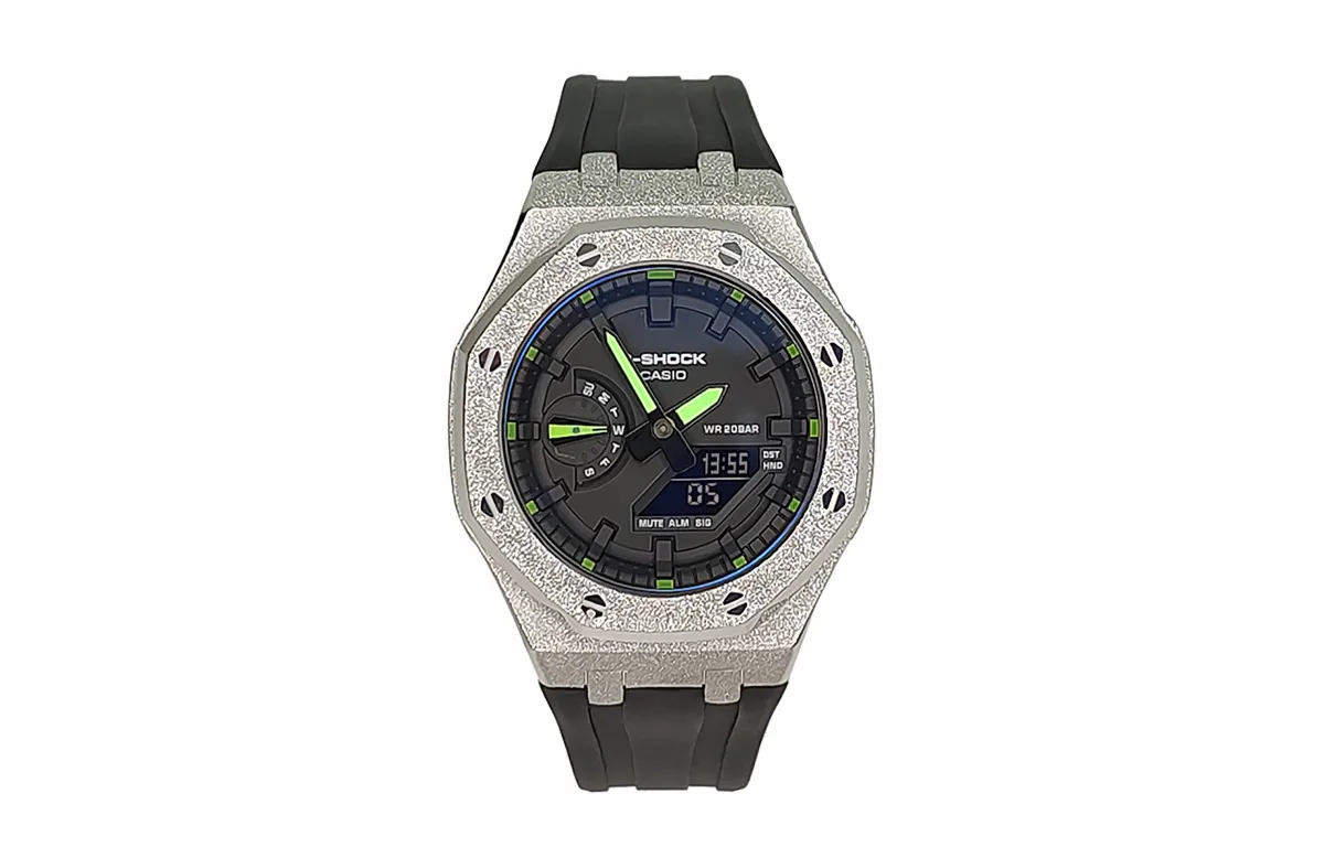 CASIO Men Liquid Crystal/Analog Dual Display Series 44mm Black Watch