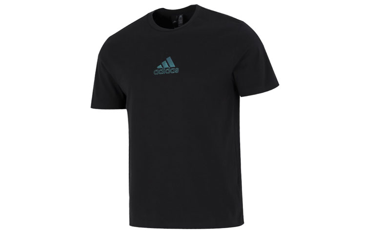Adidas T Shirts Men's Black Crew Neck Moderate Straight Fit