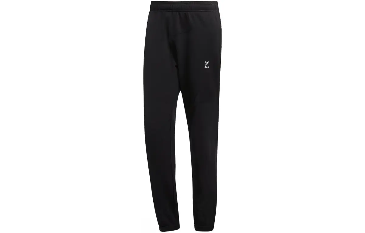 Adidas Originals Knitted Sweatpants Men's Black Moderate Cuffed Pants