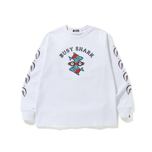 Bape Busy Shark Relaxed Fit Heavy Weight L/S Tee