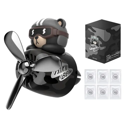 HIKII air outlet fragrance ornaments, car perfume and aromatherapy, suitable for many models, suitable for all seasons, cartoon little duck in the car, air-conditioning outlet small fan decoration, rotatable fan blades