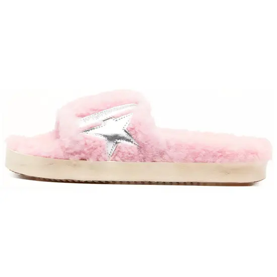 Golden Goose Logo-patch Shearling Slides
