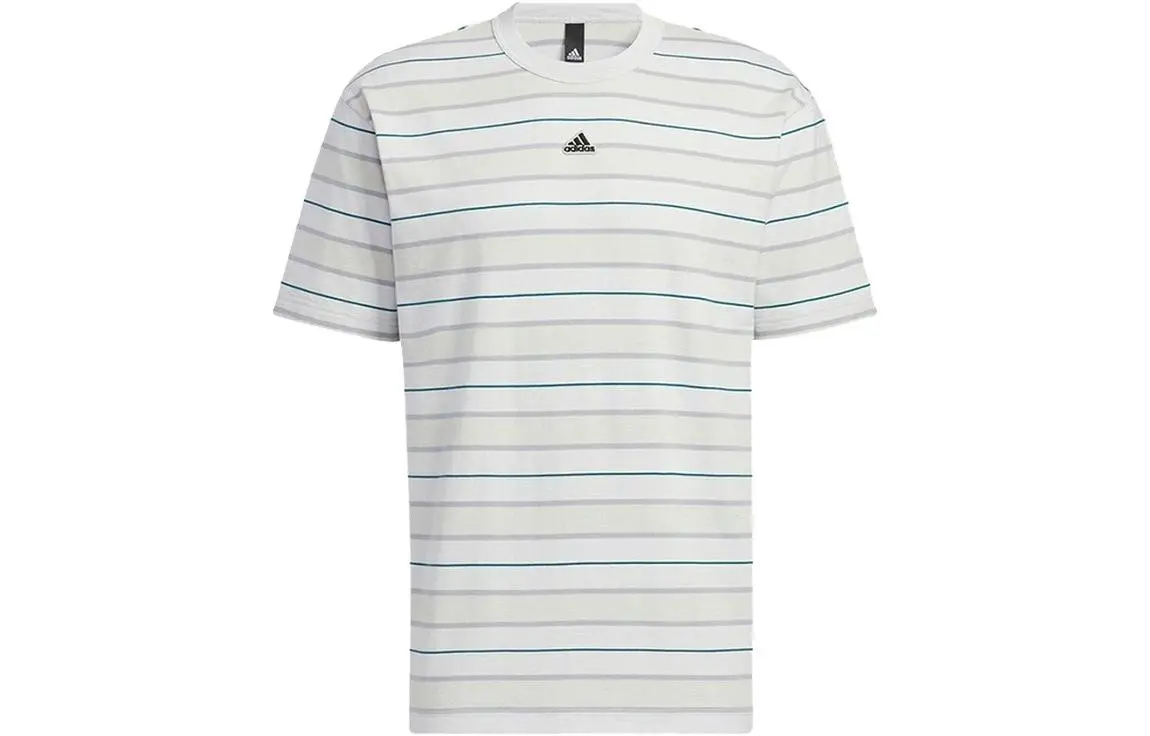 Adidas T-Shirts Men's White Crew Neck Thin Straight Fit