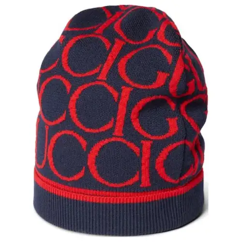 Gucci Logo Jacquard Ribbed Edge Beanie
