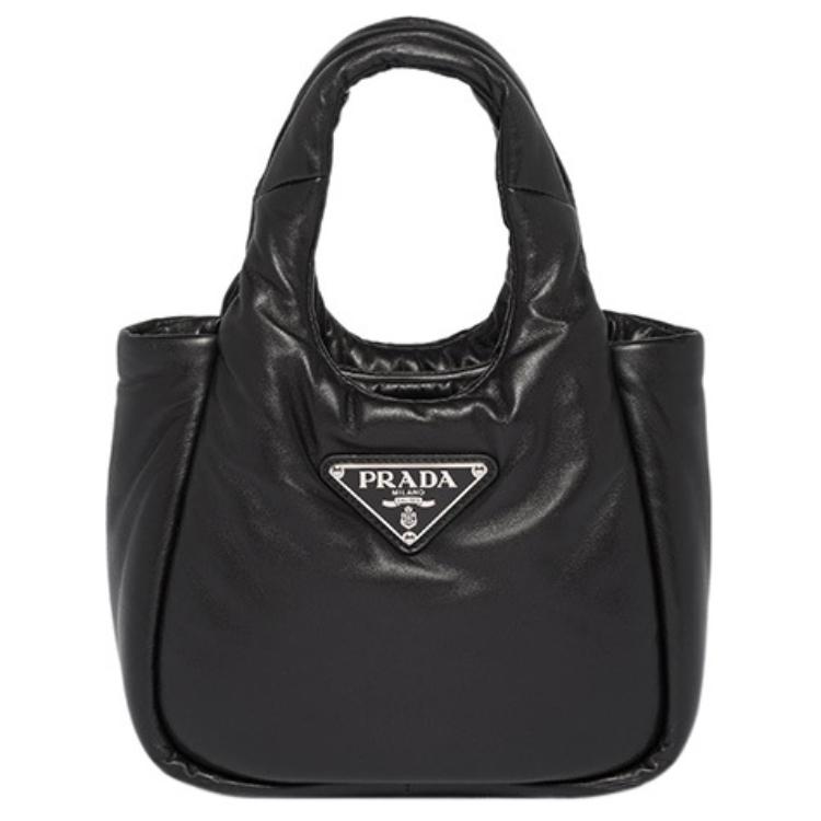 PRADA Small Padded Soft Nappa Leather Bag Black