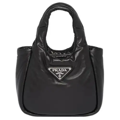 PRADA Small Padded Soft Nappa Leather Bag Black