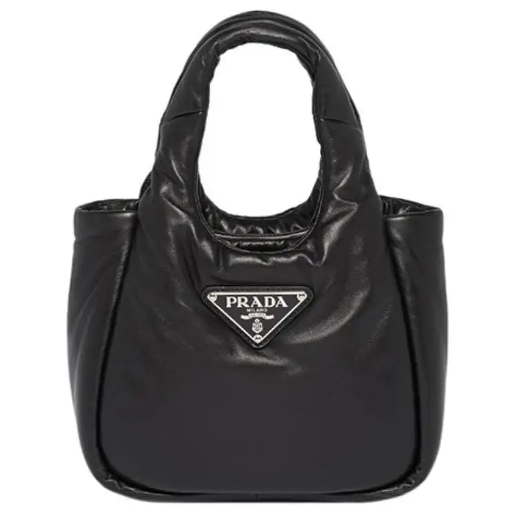 PRADA Small Padded Soft Nappa Leather Bag Black